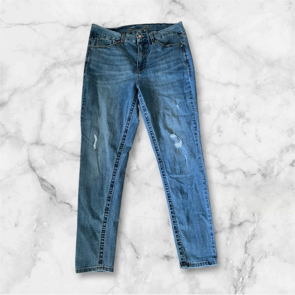 Seven7 Tummyless High Rise Skinny Light Wash Jeans Women’s Size 14